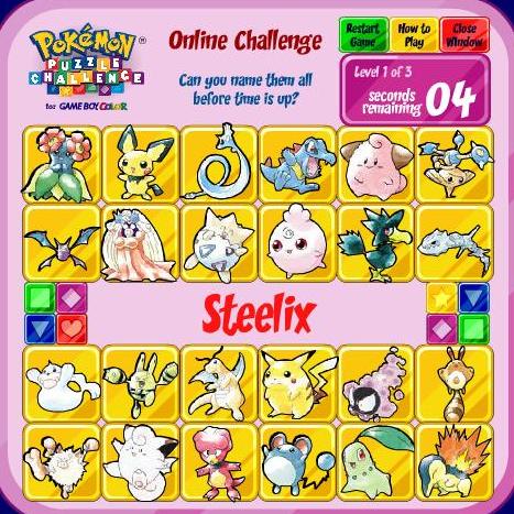 pokemon puzzle challenge game
